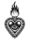 FLAMING HEART TATTOO Ira Elton Eure